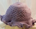 Lavender wavy brim hat